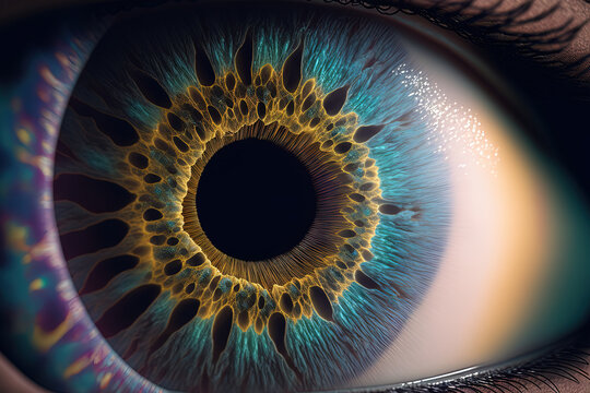 a close up image of an eye. Generative AI