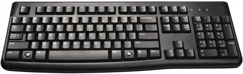 Black Computer Keyboard - Isolated