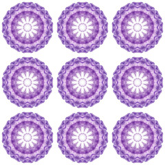 Colorful seamless texture, tile purple round fractal patterns. Colorful seamless wallpaper for design.