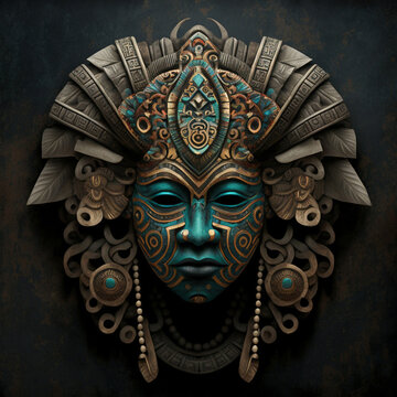 An old Mayan or Inca mask