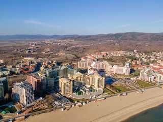 Aerial view of resort of Sunny Beach, Bulgaria