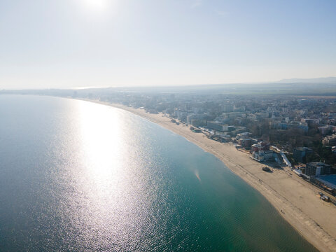 Aerial view of resort of Sunny Beach, Bulgaria
