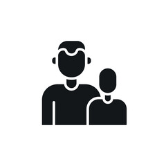 Mentorship simple glyph icon. Vector solid isolated black illustration.