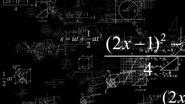 Mathematical formulas. Maths. Scientific and educational concept. Science.
