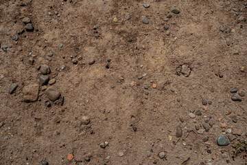 Dirty soil with small stones background