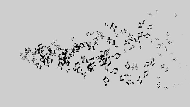 Musical notes isolated on white background. Music.