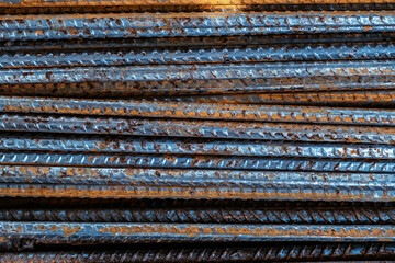 Rebar bars abstract iron background