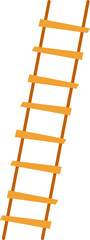 Wooden ladder flat icon Tree house element