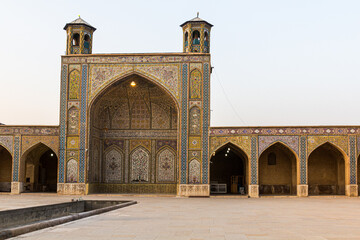 Fototapeta na wymiar Courtyard of Vakil mosque in Shiraz, Iran.