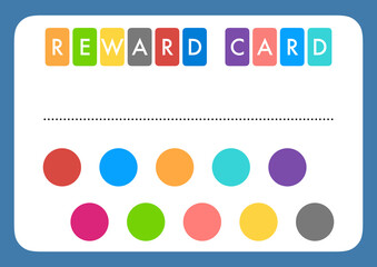 Student reward cards to increase motivation in class