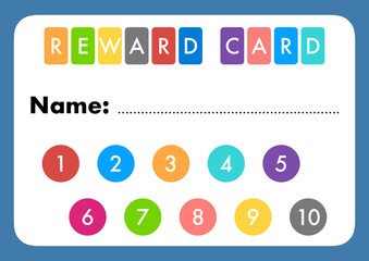 Student reward cards to increase motivation in class