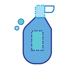 Isolated liquid soap bottle cleanliness icon Vector