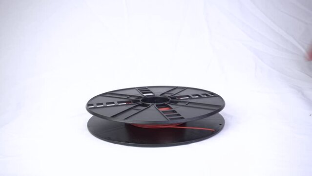 Spool Of Red 3D Printer Filament