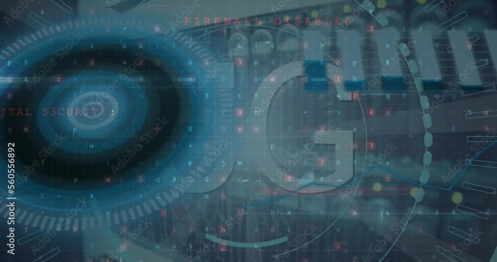 Poster animation of scope scanning with 5g text and data processing over server