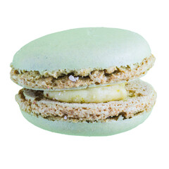 Pistachio Macaron Cookie Isolated on Transparent PNG
