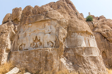 Ahura Mazda and Ardashir I relief in Naqsh-e Rostam, Iran