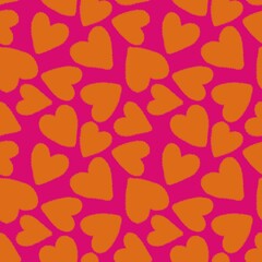 Valentines hearts seamless cartoon pattern for wrapping and kids clothes print and fabrics and gift box