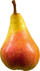 Yellow-Red Pear - Isolated