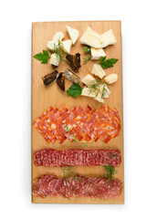 Collection catering platter with salami and cheese