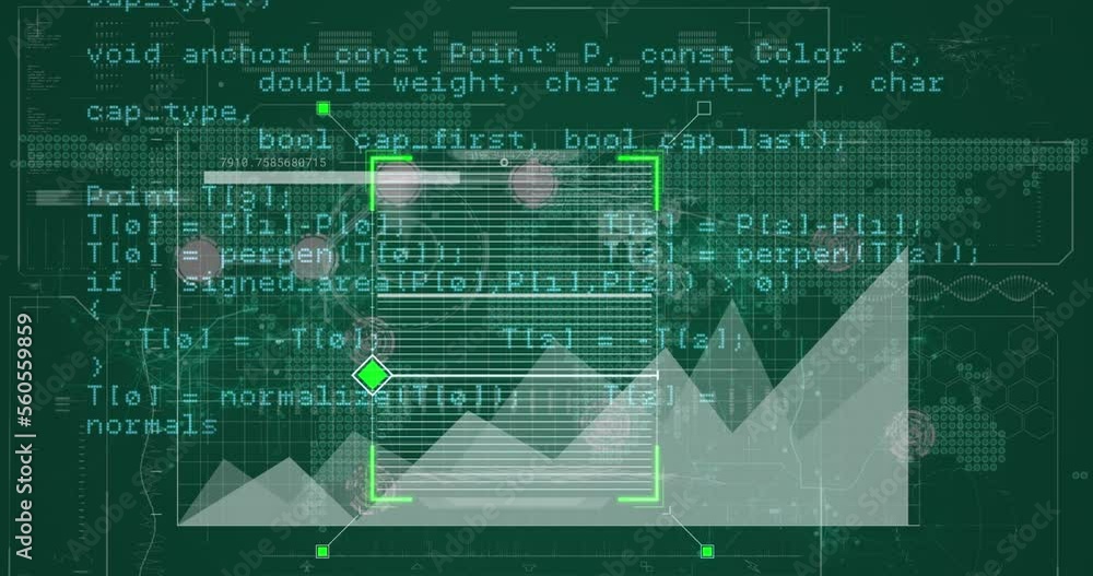 Poster animation of statistics and data processing