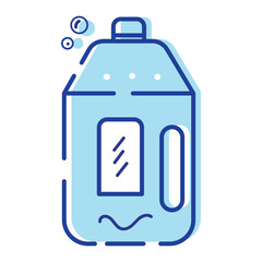 Isolated liquid soap bottle cleanliness icon Vector