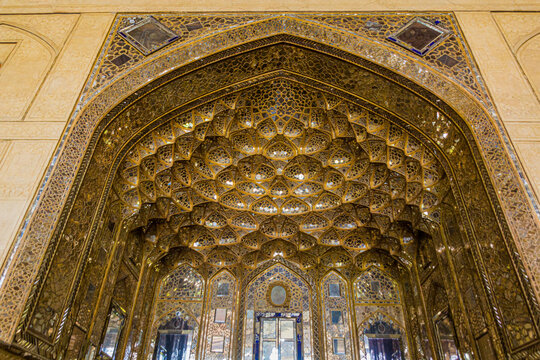 Portal (Iwan) of  Chehel Sotoon Palace in Isfahan, Iran