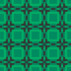 seamless green victorian geometric pattern with mosaic ornament