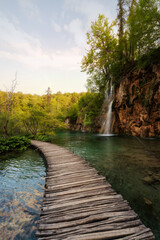 Plitvice lakes waterfall Croatia taken in May 2022