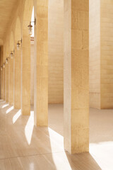 Pillars in a building in Manama Bahrain, taken in May 2022