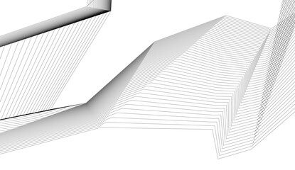 Geometric lines on white background 