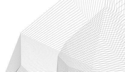 Geometric lines on white background 