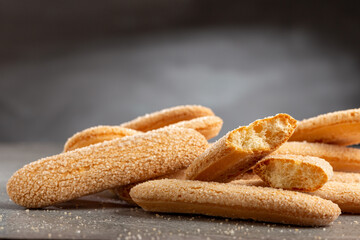 ladyfingers cookies on the table.