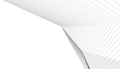 Geometric lines on white background 