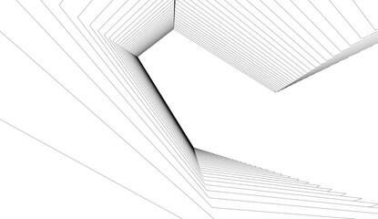 Geometric lines on white background 