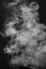Smoke on black background. IA Tehnology