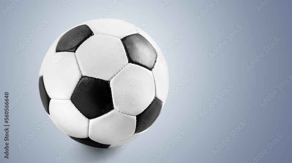 Wall mural classic black and white soccer or football ball