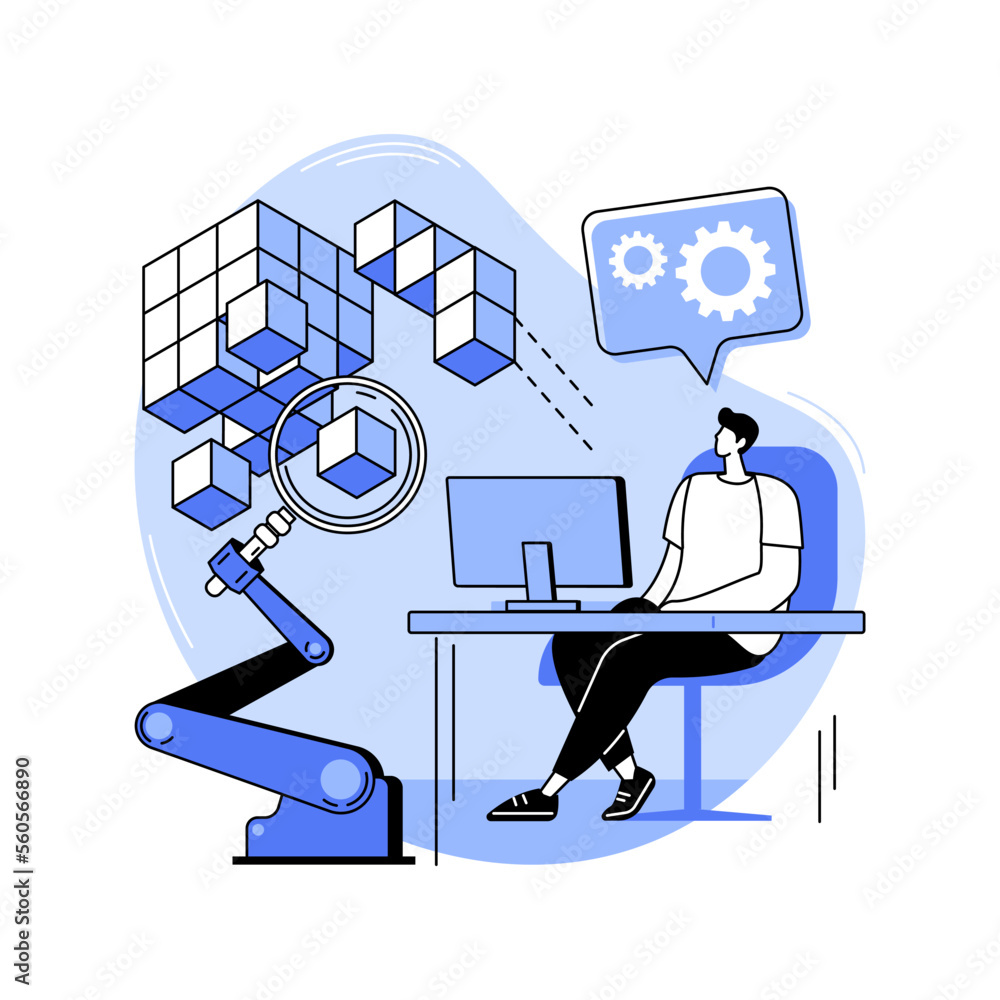 Poster 3d modeling software isolated cartoon vector illustrations.