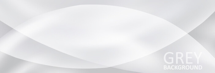 Gray background with rounded translucent shapes. Wide minimal pattern