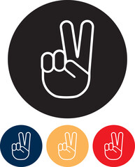 vector flat hand sign rock n roll music, vector illustration