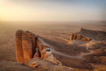 Edge of the World in Saudi Arabia taken in January 2022 - obrazy, fototapety, plakaty