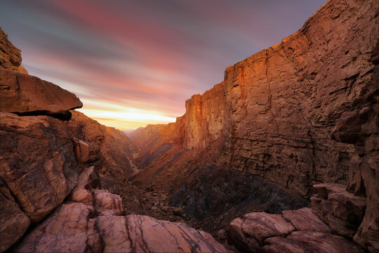 Al-shaq canyon in Saudi Arabia taken in May 2022