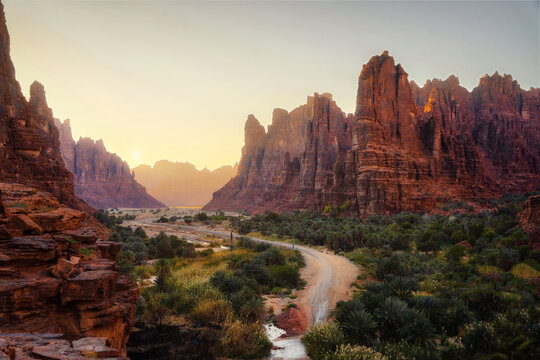 Wadi al Disah Canyon in Saudi Arabia taken in January 2022