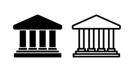 Bank icon vector illustration. Bank sign and symbol, museum, university