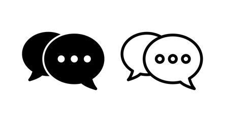 Chat icon vector illustration. speech bubble sign and symbol. comment icon. message