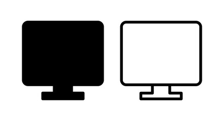 Computer icon vector illustration. computer monitor sign and symbol