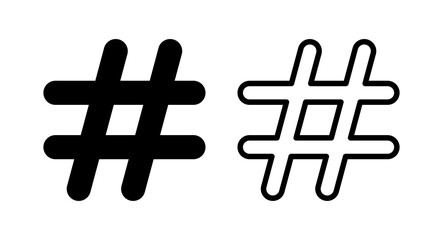 Hashtag icon vector illustration. hashtag sign and symbol