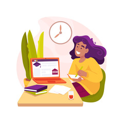 Choosing a college isolated cartoon vector illustration.