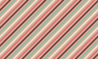 チョコレートカラーの斜めのストライプ柄バレンタインの背景パターン © Akari