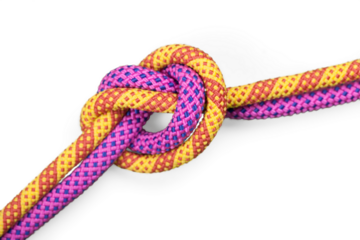 A strong rope for rock climbing