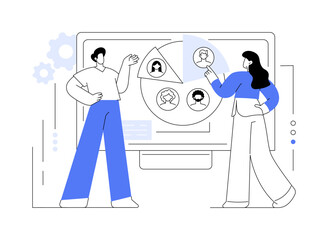 Target audience abstract concept vector illustration.